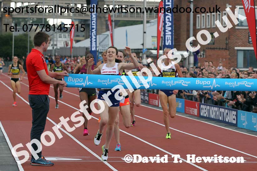 Laura Muir wins the One Mile, Great North CityGames. Photo: David T. Hewitson/Sports for All Pics